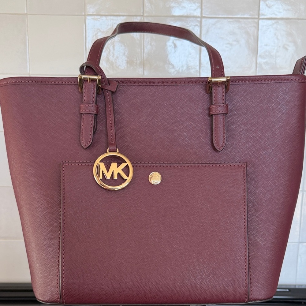 Michael Kors Deep Red Tote Bag